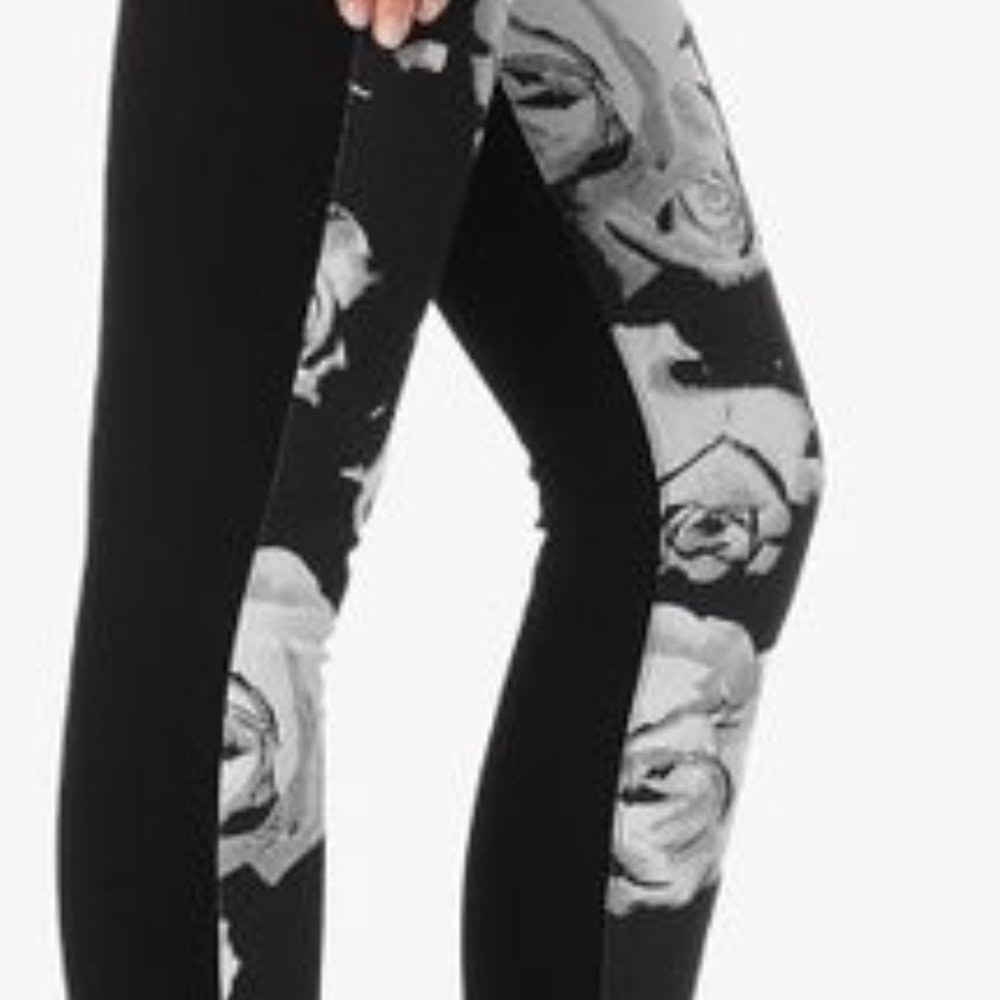 Hudson Collin Vice Versa Skinny, Size 25, Floral and Black